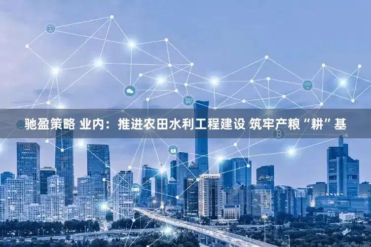 驰盈策略 业内：推进农田水利工程建设 筑牢产粮“耕”基